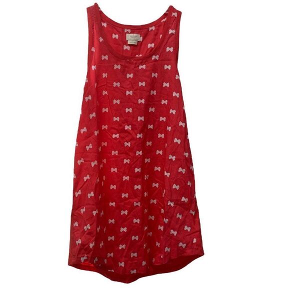 kate spade Dream A Little Dream Sleep Tank Dress in Red & White Size Small - Picture 1 of 5